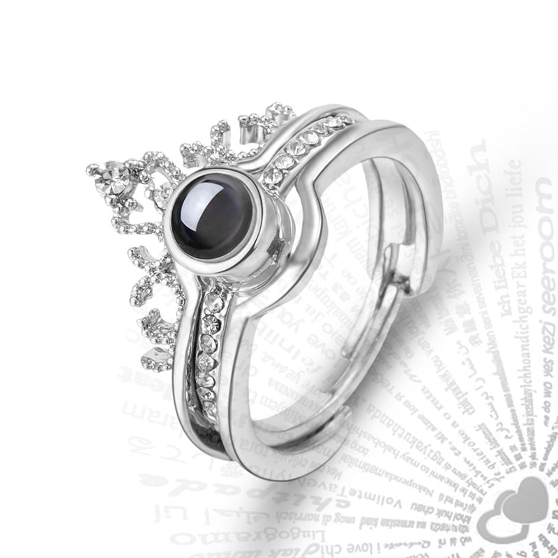 Creative 100 Language I Love You Luxury Projection Ring