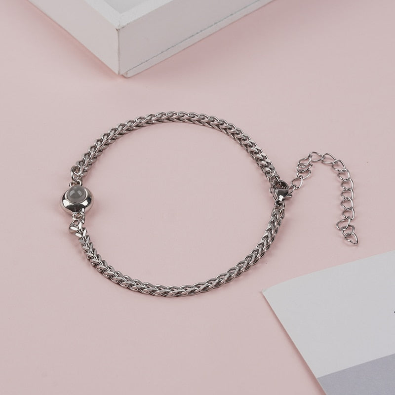 Beautiful Custom Photo Projection Chain Bracelet