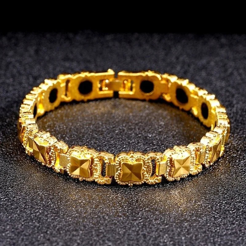 Gold Magnetic Therapy Bracelet