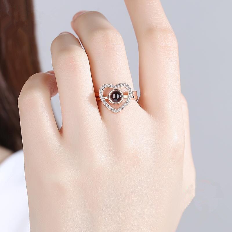 Luxury I Love You 100 Languages Projection Ring