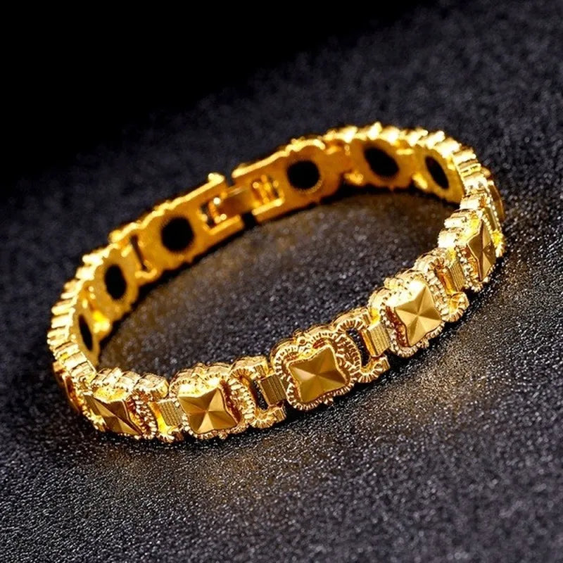 Gold Magnetic Therapy Bracelet