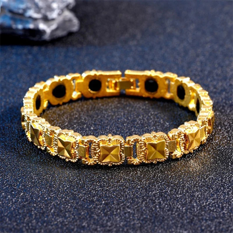 Gold Magnetic Therapy Bracelet