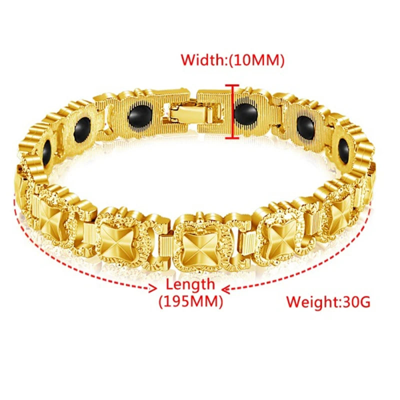 Gold Magnetic Therapy Bracelet