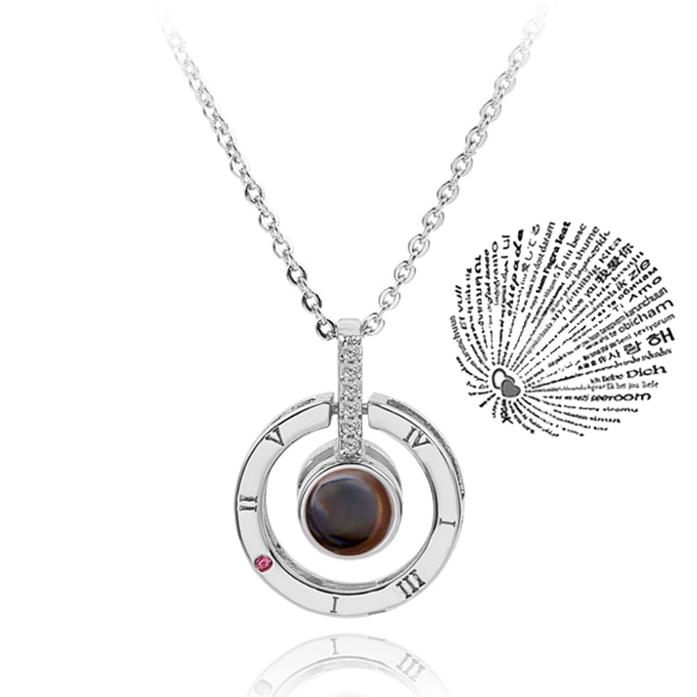 Beautiful Selection of Projection Necklace I Love You In 100 Languages