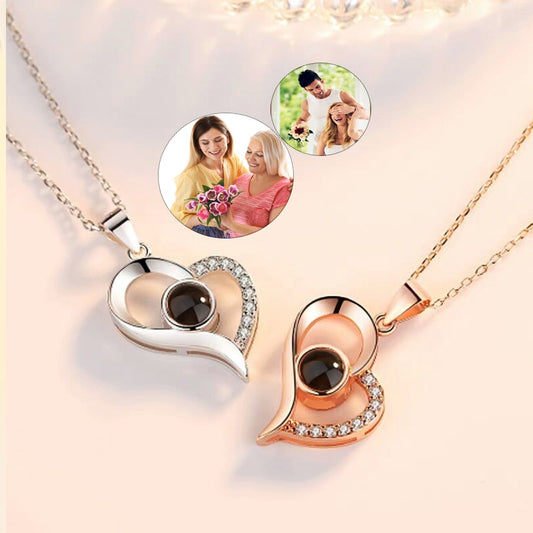 Heart Projection Photo Necklace