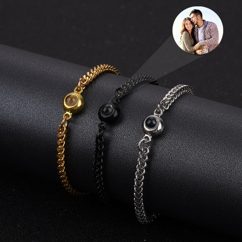 Beautiful Custom Photo Projection Chain Bracelet